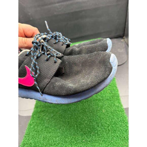 Nike Roshe Run GS  Athletic Shoes Youth Size 7Y Black Pink Running 599729-001‎ - Picture 5 of 12